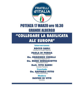 Collegare la Basilicata all'Europa convegno Fratelli d'Italia